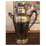 Art Deco Hammered Martini Shaker