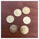 6 California Gold Fractal Pieces