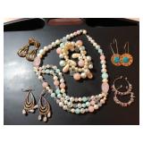 Necklace and Bracelet Set and Earrings