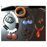 Three Necklace and Earring Sets and Extras