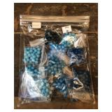 Beads in shades of blue