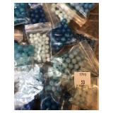 Beads in shades of blues