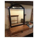 Dresser Top Mirror and Jewelry Box / Valet