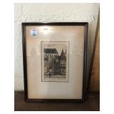 Framed Etching