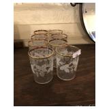 8 Etched Glasses
