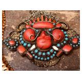 Snake Necklaces and Coral & Turquoise Talisman