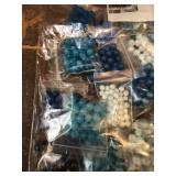 Beads in shades of blue