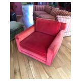Red Velvet Arm Chair
