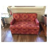 Pretty Red and Orange Love Seat