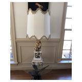 Large Elaborate Cherub Lamp