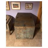 Distressed Blue Storage Box