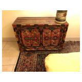 Red and Yellow 2 Door Cabinet