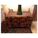 Red and Yellow Side Table
