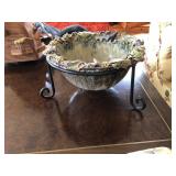 Floral Bowl with Stand