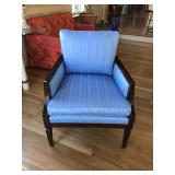 Blue Upholstered Arm Chair