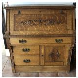 Antique Tiger Oak Secretary Desk