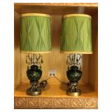 Green Floral Lamp
