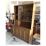 Mid-Century Modern Cabinet with Glass Doors