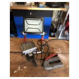 Two work lights & a craftsman stapler/brad driver