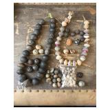 Beads from Senegal, Zimbabwe and Mai.