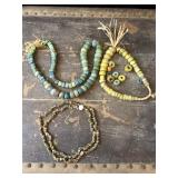 Strings of beads - one string is larkspur