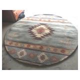 Hand Made 8 ft Round Rug
