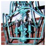 Green Leaf Lantern Chandelier