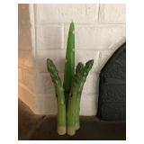 2 Asparagus Candle Holders