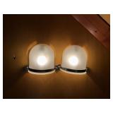 Frosted glass wall sconces (2)