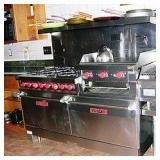 Vulcan 6 Burner Range, Double Broiler