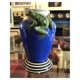 Vase with Frog by Artist Lisa Scroggins LOOK