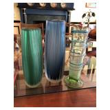 Three Art Glas Vases
