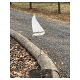 Three Metal Sailboats