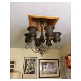 Amber Glass Sconce Chandelier