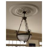 2 Glass Bowl w/gold accents Chandeliers