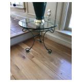 Green Glass Top Table