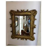 Square Gold Mirror