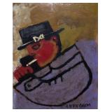 Red Faced Man in Hat