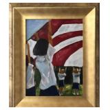 Kids Playing with Flag