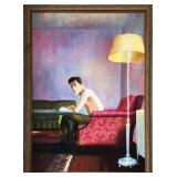 Shirtless Man at Desk