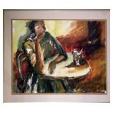 Woman Sitting at Table