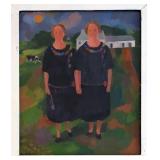 Twins in Blue Dresses (London)