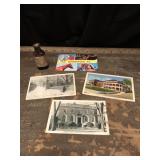 Vintage Warrenton Post Cards and Medicine Bottle