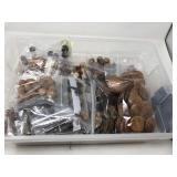 Bin full of Vintage Beads     - Wood