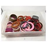 Large Bin of Vintage Bangles - Contains Bakelite
