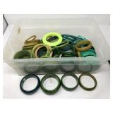 Large Bin of Vintage Bangles - Contains Bakelite