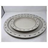 Two Large Longaberger Platters