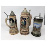 3 Beer Steins