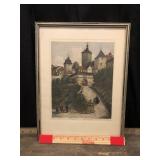 Framed Etching