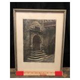 Framed Etching